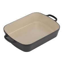 LE CREUSET PLAT RECTANGULAIRE EN FONTE EMAILÉE 33CM NOIR MAT