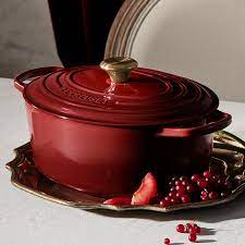 LE CREUSET COCOTTE SIGNATURE OVALE 31CM GARNET