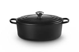 LE CREUSET COCOTTE SIGNATURE OVALE 31CM NOIR MAT