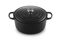 [21177240000430] LE CREUSET COCOTTE SIGNATURE RONDE 24CM NOIR MAT