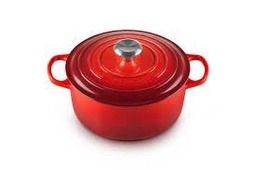 [21177240602430] LE CREUSET COCOTTE SIGNATURE RONDE 24CM CERISE