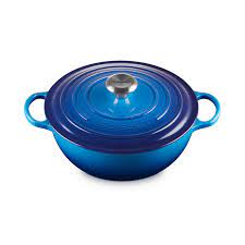 [21114262200430] LE CREUSET MARMITE SIGNATURE 26CM AZURE