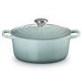 [21177247174430] LE CREUSET COCOTTE SIGNATURE RONDE 24CM SEA SALT